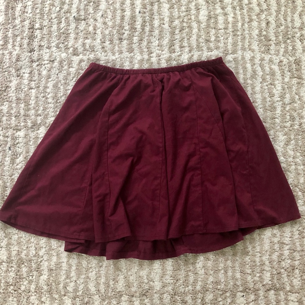 Burgundy Suede Brandy Melville Skirt 🌻